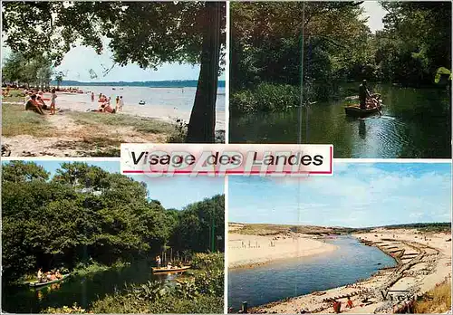 Cartes postales moderne Visage des landes de l'etang de leon a moliets an descendant le courant d'hughet