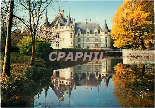 Moderne Karte Les chateaux de la Loire Azay le Rideau (I et L) chateau construit par Gilles berthelot