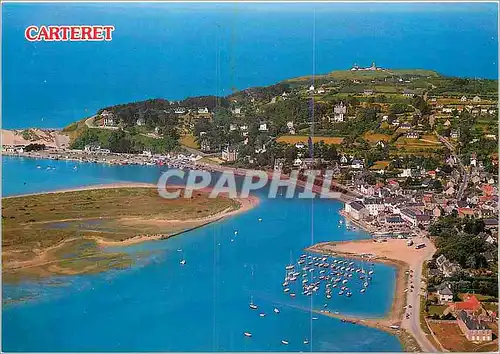 Cartes postales moderne Blaineville carteret (Manche) le port de carteret a mer haute ses hotels restaurants ses villas