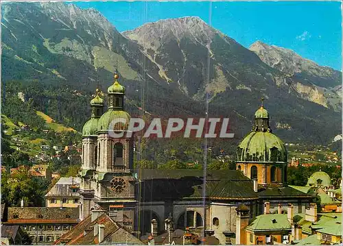 Cartes postales moderne Alpenstadt innsbruck blick vom stadtum aut dom au st jakob