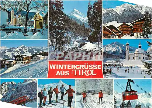 Moderne Karte Tirol wintergrusse aus