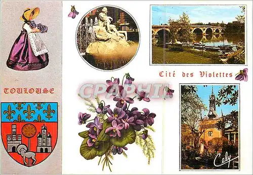 Cartes postales moderne Toulouse Le Statue de Goudouli Le pont neuf Poupee