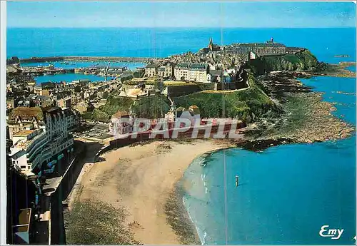 Cartes postales moderne Granville (Manche) Vue generale aerienne La Plat Goussel la plage