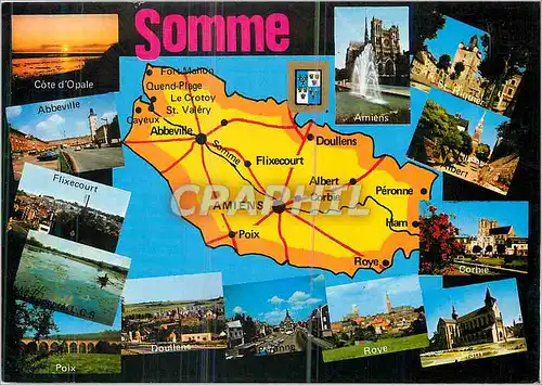 Moderne Karte La Somme Departement touristique