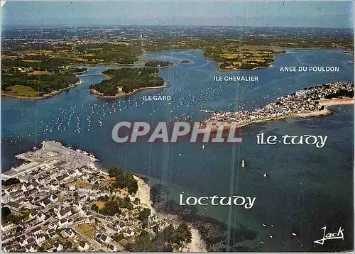 Moderne Karte Le Pays Digouden L'embouchure de la riviere de Pont
