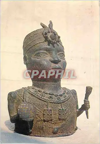 Cartes postales moderne L'art des peuples du Tiers-monde Niger Buste en bronze