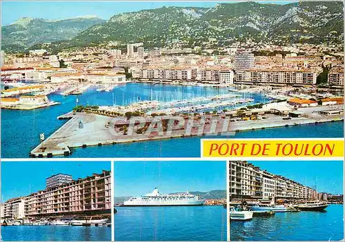 Moderne Karte Cote Varoise Souvenir De Toulon Le Port de Plaisance