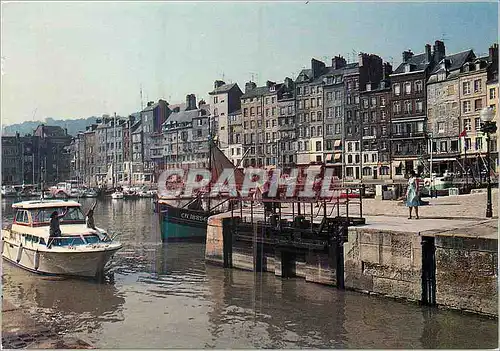 Cartes postales moderne Honfleur (Calvados) Le Vieux Bassin cree sous Louis XIV et le Quai Sainte Catherine