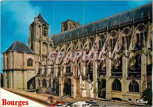 Moderne Karte Bourges (Cher) La cathedrale