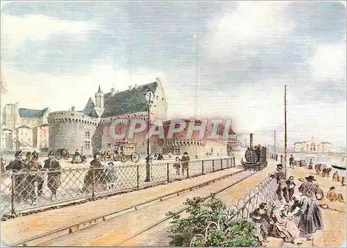 Cartes postales moderne Nantes Le Chateau des Ducs de Bretagne Train