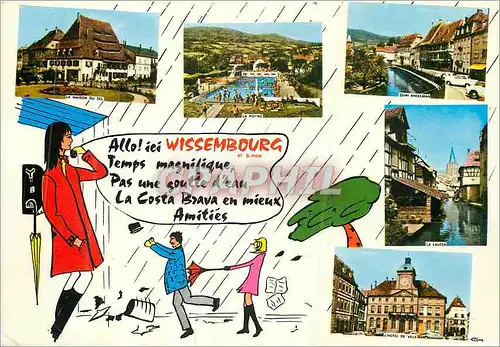 Moderne Karte Wissembourg (Bas Rhin)