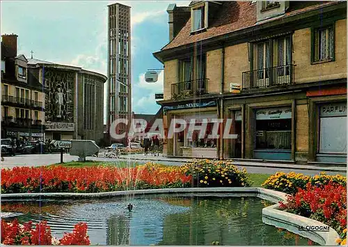 Cartes postales moderne Normandie Trance Yvetot Le Mail et l'Eglise