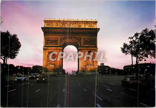 Cartes postales moderne Paris la nuit L'Arc de Triomphe