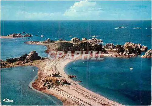 Moderne Karte Bugueles (C du N) Vue aerienne Le sillon et le chateau d'Ambroise Thomas