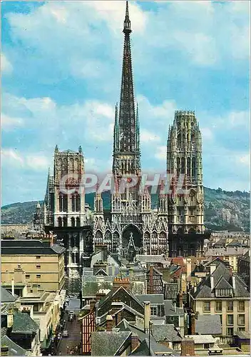 Cartes postales moderne Rouen (Seine-Maritime) La Cathedrale vue de beffroi