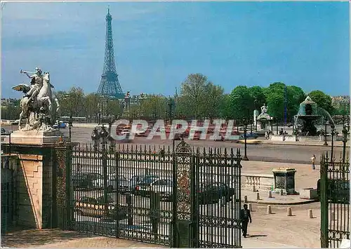 Cartes postales moderne Paris La Place de la Concorde prise de l'entree des Tuileries