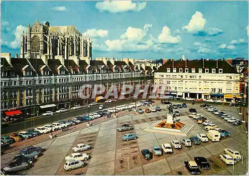 Cartes postales moderne Beauvais (Oise) Place Jeanne-Hachette et la Cathedrale