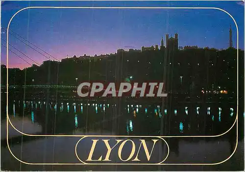 Cartes postales moderne Lyon Crepuscule sur la Saone et le Vieux Lyon