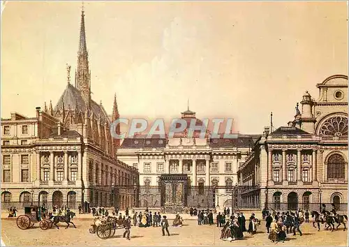 Cartes postales moderne Paris du temps jadis Le Palais de Justice et Sainte Chapelle