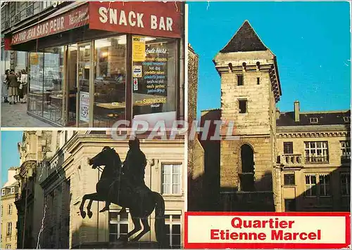 Cartes postales moderne Paris Quartier Etienne Marcel Snack Bar La Tour Jean Sans Peur