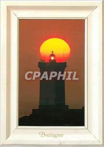 Moderne Karte Bretagne Dans le soleil couchant