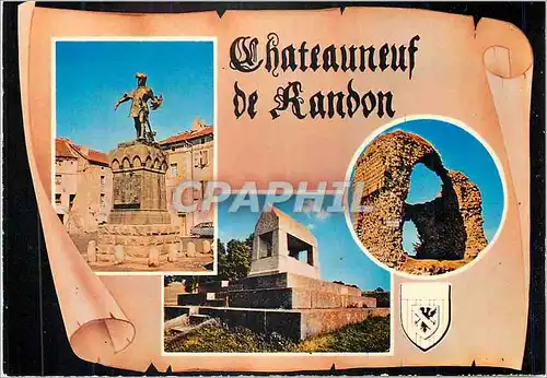 Moderne Karte Chateauneuf-de-Randon (Lozere)