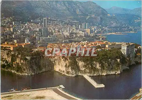 Moderne Karte Principaute de Monaco Vue aerienne