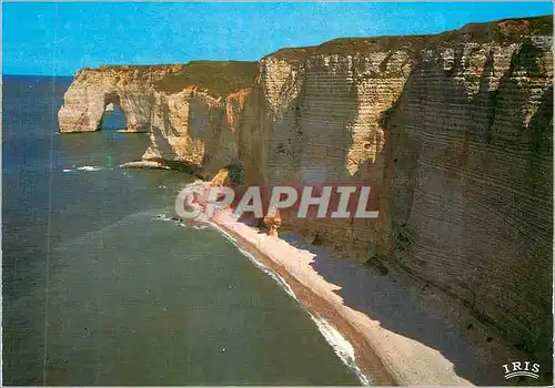 Cartes postales moderne Normandie Les falaise et la mainneportes