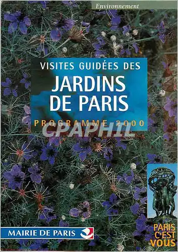 Cartes postales moderne Visites guidees des jardins de Paris Mairie de Paris