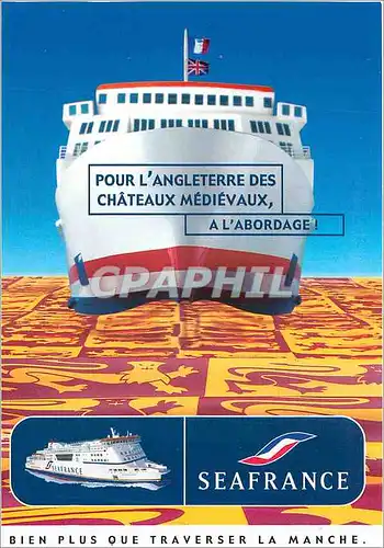 Cartes postales moderne Pour l'angleterre des chateau medievaux a l'abordage Bateau Seafrance