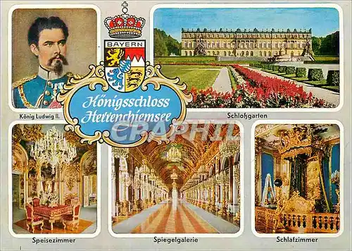 Cartes postales moderne Am chiemsee bayeriche alpen schlob herrenchiemssee des konigs ludwig von bayern