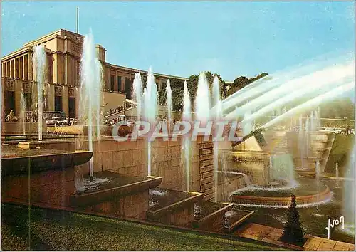 Cartes postales moderne Paris les jeux d'eau du palais de chaillot