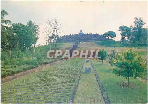 Moderne Karte Bourbudur temple th ad buddhist monument central java Indonesia