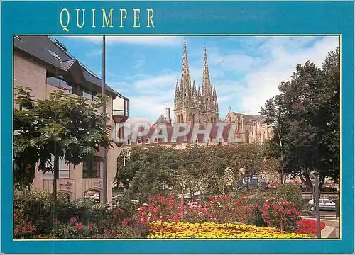 Moderne Karte Quimper (Finister) kemper les jardins de la maison du departement