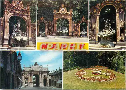 Moderne Karte Nancy meurthe et moselle fontaine amphitrite fontaine de neptune