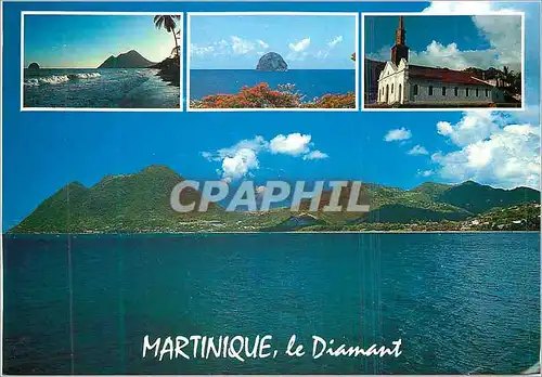 Cartes postales moderne Martinique le diamants la baie du dimant