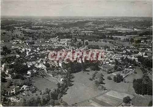 Moderne Karte Thiviers (Dordogne) vue panoramique aerienne