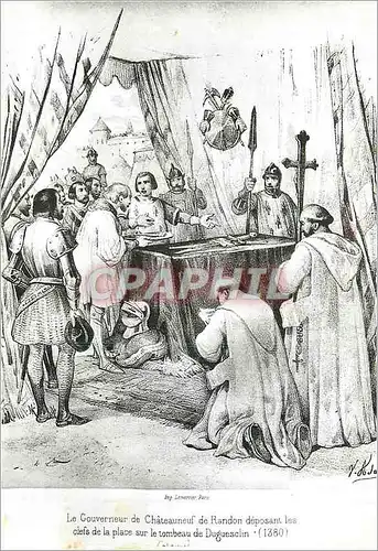 Cartes postales moderne Chateauneuf de randon (Lozere) le gouvernement de chateauneuf de randon deposant les clefs de la