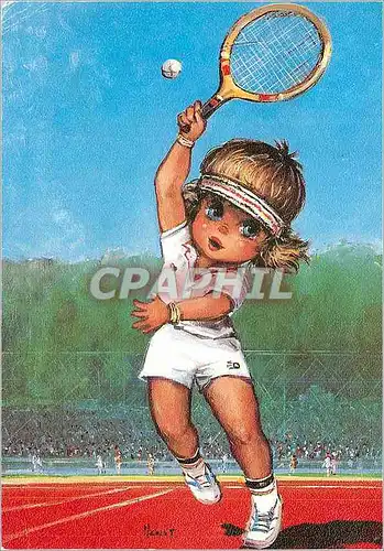 Moderne Karte Enfant Tennis