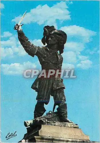 Cartes postales moderne La cote d'opale dunkerque (Nord) statue de Jean bart (1651 1702)
