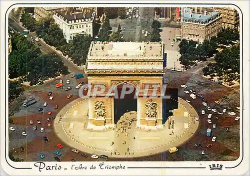 Cartes postales moderne Paris la place de l'etoile devenue place charles de gaule et l'arc de triomphe