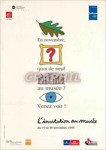 Cartes postales moderne L'invitation au musee 1995 FNAC France Culture Caisse d'Epargne Reunion des Musees Nationaux