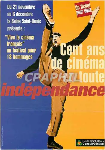 Moderne Karte Cent ans de cinema toute Conseil General Seine St Denis