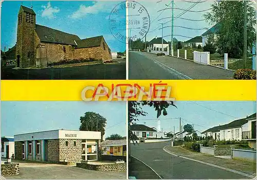 Cartes postales moderne Aigne l'eglise route de la milesse la mairie route de maquere