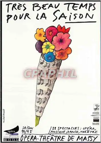 Moderne Karte Tres beau temps pour la saison Opera Theatre de Massy