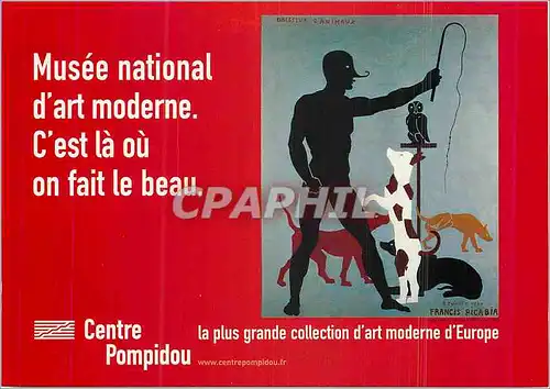 Cartes postales moderne Musee national d'art moderne c'est la ou on fait le beau Paris Centre Georges Pompidou Chiens Fr