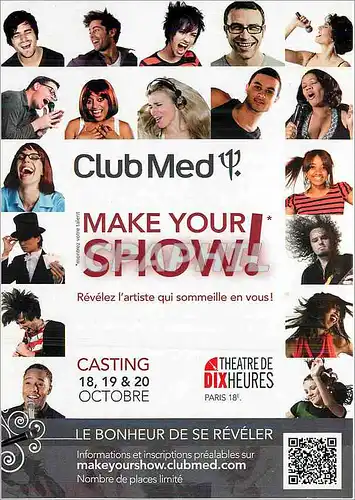 Moderne Karte Club Med make your show Theatre de Dix heures