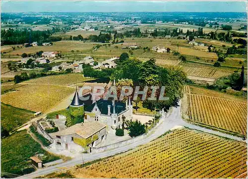 Moderne Karte Bourg sur Gironde (Gironde) chateau de la grave (vue aerienne)