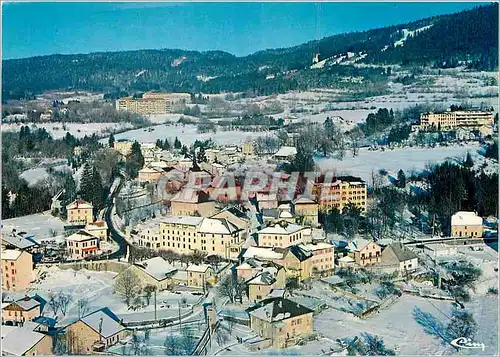 Cartes postales moderne Hauteville Lompnes (Ain) vue generale aerienne d'hiver route de tenay