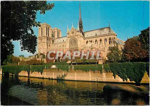 Cartes postales moderne Paris cathedrale N D et la seine